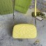 Gucci GG Marmont Small Camera Bag in Pastel Yellow Chevron Leather