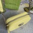 Gucci GG Marmont Small Camera Bag in Pastel Yellow Chevron Leather
