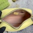 Gucci GG Marmont Small Camera Bag in Pastel Yellow Chevron Leather