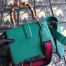 Gucci Dionysus Small Bamboo Top Handle Bag in Green Leather