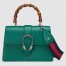 Gucci Dionysus Small Bamboo Top Handle Bag in Green Leather