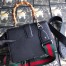 Gucci Dionysus Small Bamboo Top Handle Bag in Black Leather