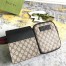 Gucci Two Pocket Belt Bag In Beige GG Supreme Canvas