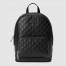 Gucci Small Backpack in Black Signature Leather 
