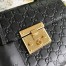 Gucci Padlock Small Top Handle Bag in Black Signature Leather
