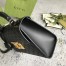 Gucci Padlock Small Top Handle Bag in Black Signature Leather