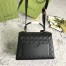 Gucci Padlock Small Top Handle Bag in Black Signature Leather