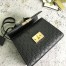 Gucci Padlock Small Top Handle Bag in Black Signature Leather