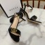 Gucci Marmont Sandals 75mm in Black Leather