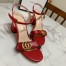 Gucci Marmont Sandals 75mm in Red Leather
