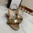 Gucci Marmont Sandals 75mm in Gold Metallic Leather