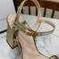 Gucci Marmont Sandals 75mm in Gold Metallic Leather