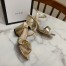 Gucci Marmont Sandals 75mm in Gold Metallic Leather