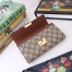 Gucci Padlock Continental Chain Wallet In GG Supreme Canvas