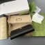 Gucci GG Marmont Zip Around Wallet In Black Grained Leather
