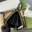 Gucci GG Marmont Zip Around Wallet In Black Grained Leather