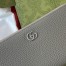 Gucci GG Marmont Zip Around Wallet In Grey Calfskin