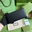 Gucci GG Marmont Zip Around Wallet In Black Calfskin