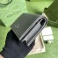 Gucci GG Marmont Card Case Wallet In Grey Calfskin