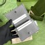 Gucci GG Marmont Card Case Wallet In Grey Calfskin