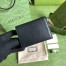 Gucci GG Marmont Card Case Wallet In Black Calfskin
