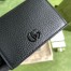Gucci GG Marmont Card Case Wallet In Black Calfskin
