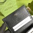 Gucci GG Marmont Card Case Wallet In Black Calfskin