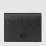 Gucci GG Marmont Card Case Wallet In Black Calfskin