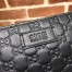 Gucci Soft Messenger Bag in Black Signature Leather