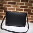 Gucci Soft Messenger Bag in Black Signature Leather