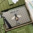 Gucci Portfolio Pouch in Beige GG Supreme with Bee Print 