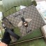 Gucci Portfolio Pouch in Beige GG Supreme with Bee Print 