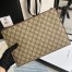 Gucci Courrier Portfolio Pouch in Beige GG Supreme Canvas