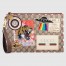 Gucci Courrier Portfolio Pouch in Beige GG Supreme Canvas