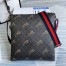 Gucci Tigers Messenger Bag in Black GG Supreme Canvas