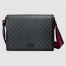 Gucci Flap Messenger Bag in Black GG Supreme Canvas