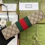 Gucci Portfolio Pouch in Beige GG Supreme Canvas with Web
