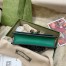 Gucci Dionysus Super Mini Bag in Green Grained Leather