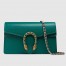Gucci Dionysus Super Mini Bag in Green Grained Leather