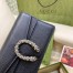 Gucci Dionysus Super Mini Bag in Black Grained Leather
