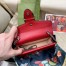 Gucci Dionysus Super Mini Bag in Red Grained Leather