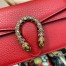 Gucci Dionysus Super Mini Bag in Red Grained Leather