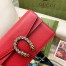 Gucci Dionysus Super Mini Bag in Red Grained Leather