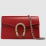 Gucci Dionysus Super Mini Bag in Red Grained Leather