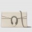Gucci Dionysus Super Mini Bag in White Grained Leather