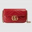 Gucci GG Marmont Super Mini Bag in Red Chevron Leather