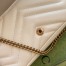 Gucci GG Marmont Super Mini Bag in White Chevron Leather