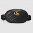 Gucci GG Marmont Belt Bag In Black Matelasse Leather