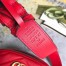 Gucci GG Marmont Belt Bag In Red Matelasse Leather