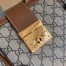 Gucci Padlock Medium Shoulder Bag in GG Canvas with Brown Leather